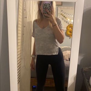 skinny girl cropped camo tee